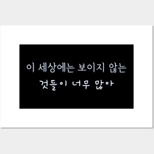 HANGEUL There are too many invisible things in this world Posters and Art